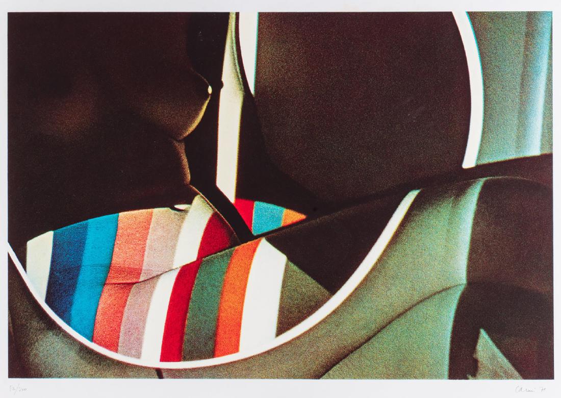 Eugenio Carmi - Chromo-synclasma: 6 silk-screen prints in colours, numbered 53/200 cm 88 x 62 (misure di ciascun foglio), (sc) All signed and dated in pencil lower right into original folder