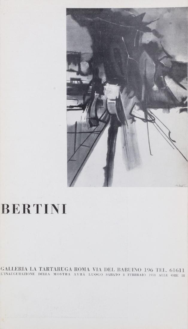 Gianni Bertini - Bertini: flyer cm 28 x 32 9 copies, La Tartaruga gallery, Rome 1958 This lot is subject to Artists Resale Rights