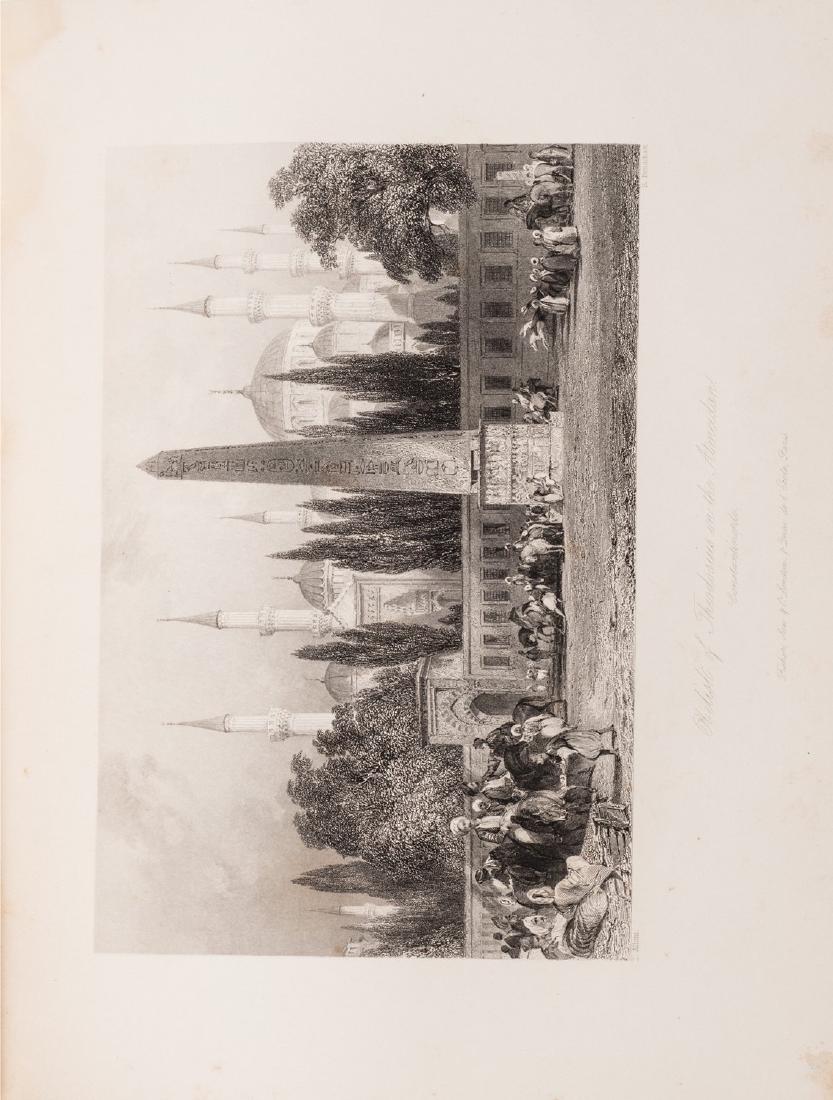 Galibert, LÃ©on - PellÃ©, ClÃ©ment - Allom, Thomas -: Parigi, Fisher, Fils et Cie, s.d. [1838]. In 4Â°. 3 parti in un vol. Con 98 tavole incise su acciaio fuori testo come da elenco allegato, inclusi frontespizi e 2 carte geografiche, fioriture, qualch