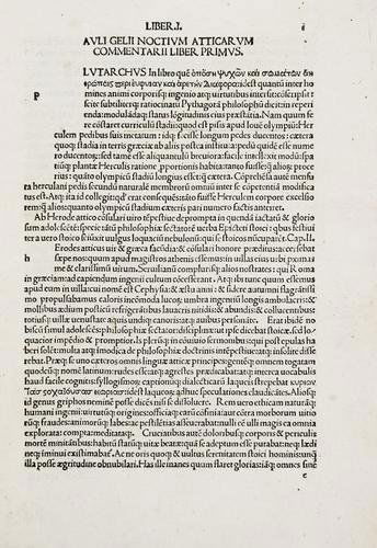 Gellio, Aulo. Noctes Atticae. (1 of 1)