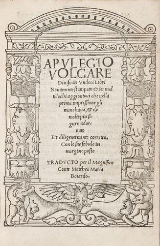 Apuleio, Lucio. Apulegio volgare diviso in undeci (1 of 1)