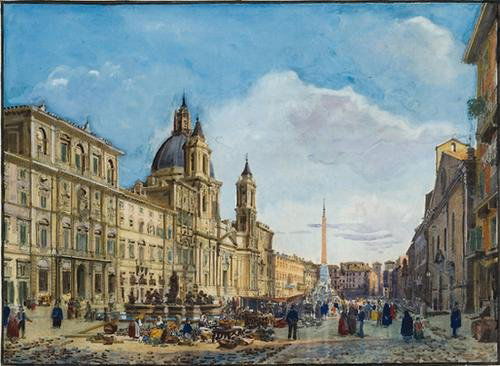 Stampe - Roma.: Stampe - Roma. Lotto comprendente 27 vedute di Roma di diverse epoche e misure, tra le quali: Etienne Duperac, Vestigii del monumento, overo mole d'Adriano, acquaforte, Roma, 1575, cm. 37,5 x