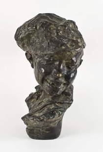 Medardo Rosso (1858-1928) Gavroche: Medardo Rosso (1858-1928) Gavrochefirmato 'M. Rosso' (sul retro, sulla base) scultura in bronzo, vecchia patina altezza cm 34