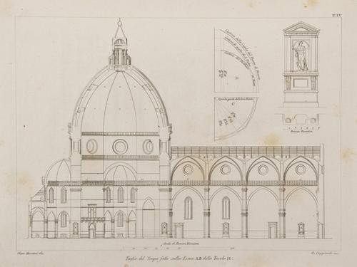 Firenze - [Nelli, Giovanni Battista Clemente]. La: Firenze - [Nelli, Giovanni Battista Clemente]. La metropolitana fiorentina illustrata.Firenze, Giuseppe Molini, 1820. In 4°. Con 38 tavole incise fuori testo raffiguranti bassorilievi, mo
