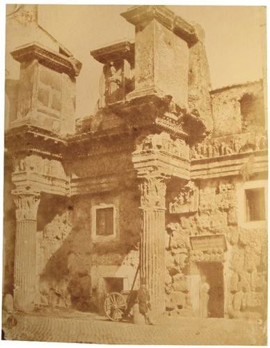 Giacomo Caneva (c.1813-1865) Roma - Forno caserecc: Giacomo Caneva (c.1813-1865) Roma - Forno casereccio alle "Colonnacce", ca. 1850salt print. Signed on the verso. On board, titled in pencil probably by Caneva's hand. cm 25,2 x 19,6 Literature