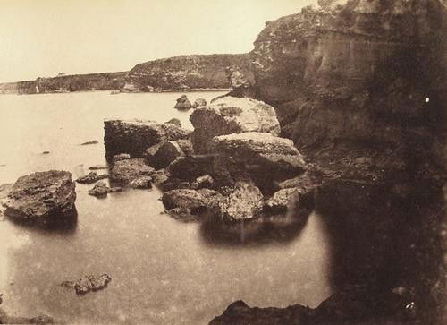 Giacomo Caneva (c.1813-1865) Porto d' Anzio, ca. 1: Giacomo Caneva (c.1813-1865) Porto d' Anzio, ca. 1852-55albumen print. On card mount. cm 23,5 x 32,4(1)