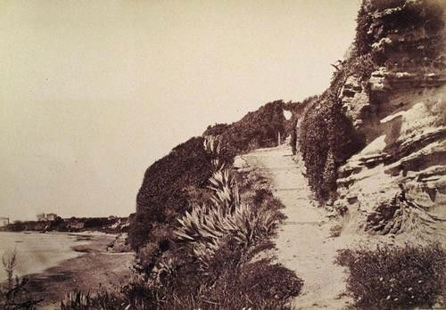 Giacomo Caneva (c.1813-1865) Veduta di strada sul: Giacomo Caneva (c.1813-1865) Veduta di strada sul litorale, ca. 1852albumen print, printed by Tuminello ca. 1870. On card mount, cat. number 993. cm 22,9 x 33 MARINA, CA. 1852; two albumen pri