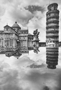 Mario De Biasi (b. 1923) Pisa, ca. 1950: Mario De Biasi (b. 1923) Pisa, ca. 1950Vintage gelatin silver print. Photographer's credit stamp on the verso. cm 40 x 28 (15.7 x 11 in.)(1)
