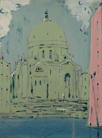 Giulio Turcato (Mantova, 1912 - Roma, 1995) La Sal: Giulio Turcato (Mantova, 1912 - Roma, 1995) La Saluteolio su tela, cm 80 x 60 Firmato in basso a sinistra: Turcato Firmato al retro: Turcato, con una dedica ad personam LA SALUTE, OIL ON CANVA