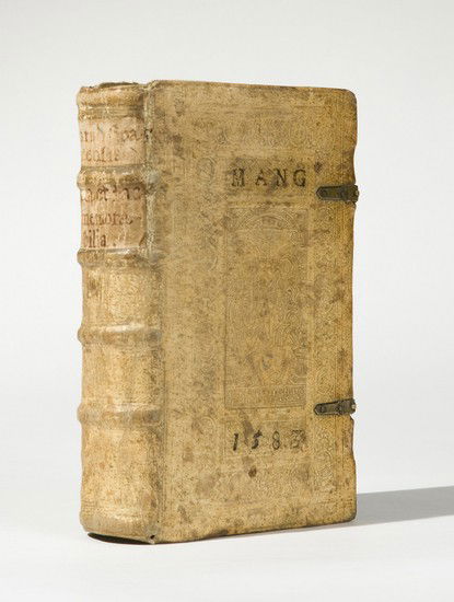 Legatura - Marulic, Marko. Dictorum factorumque me: Legatura - Marulic, Marko. Dictorum factorumque memorabilium libri sex.Anversa, John Fowler, 1577. In 8°. Marca tipografica al frontespizio, capilettera ornati, brunitura leggera uniforme