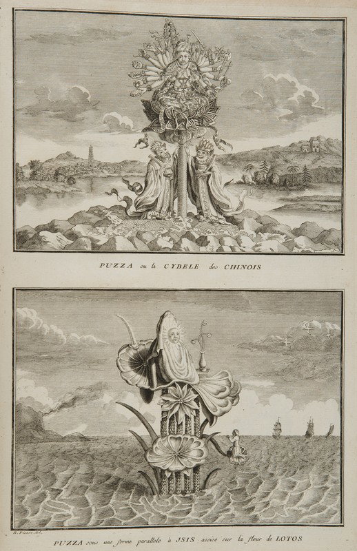 Picart, Bernard. Histoire generale des ceremonies: Picart, Bernard. Histoire generale des ceremonies, moeurs, et coutumes religieuses de tous les peuples du monde.Parigi, Rollin fils, 1741. In 2°.7 tomi. Antiporta figurata al tomo I, tutt