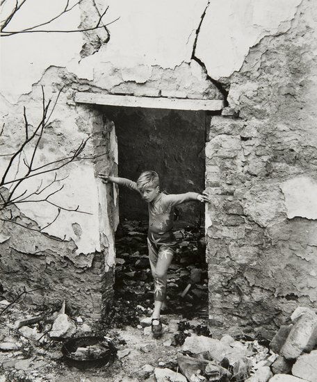 Lucien Clergue (b. 1934) Le Saltimbanque, 1955: Lucien Clergue (b. 1934) Le Saltimbanque, 1955Gelatin silver print, printed later. On original card mount. Signed in pencil on the recto of the mount cm 23,7 x 19,6 (9.3 x 7.7 in.)