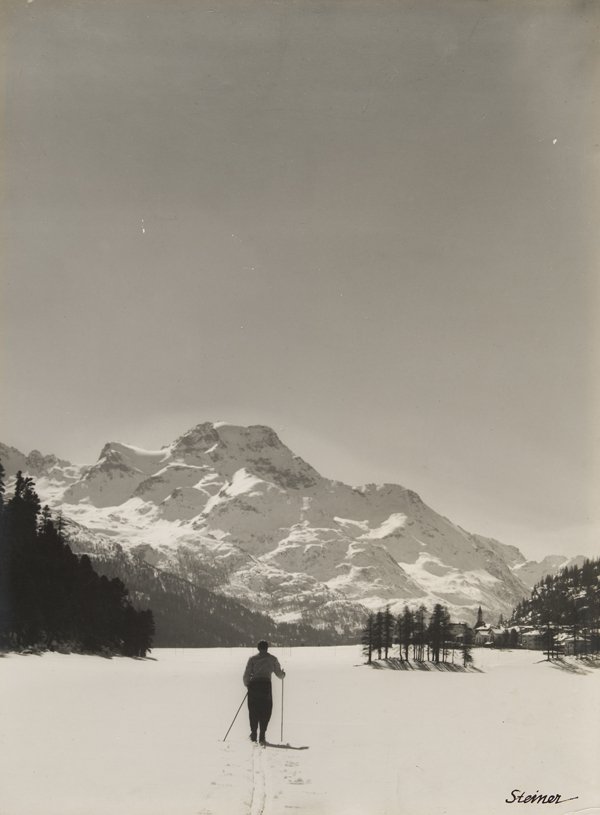 Albert Steiner (1877-1965) Silvaplana, Switzerland,: Two vintage gelatin silver prints, on board. One signed in black ink on the imageEach approximately cm 39,4 x 29,3 (15.5 x 11.5 in.)Due stampe vintage alla gelatina sali d’argento, su cartoncino. Un