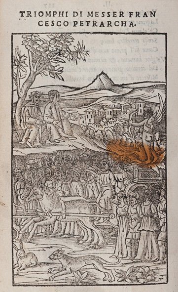 Petrarca, Francesco Il Petrarcha nuouamente conferito c: Venezia, per Giouan'Antonio di Nicolini da Sabio ad instantia di m. Marchiò Sessa, 1539. In 8°. Al frontespizio e in fine volume marca di Sessa raffigurante gatto con topo in bocca in cornice figura