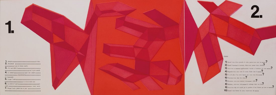 Achille Perilli (Roma 1927) Il parlar rotto, 1972: volume con testi di J.C.Lambert contenente dodici incisioni all’acquatinta ess. 34/40 (dalla tiratura complessiva di 50 ess.), cm 32,5 x 32,5 (misure del foglio), (sc)Firmato a matita sul colophon d