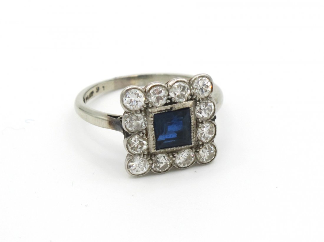 Anello in platino, primi del Novecento, Inghilterra (1 of 1)