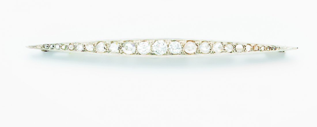 Spilla barrette in platino, primi del Novecento (1 of 1)