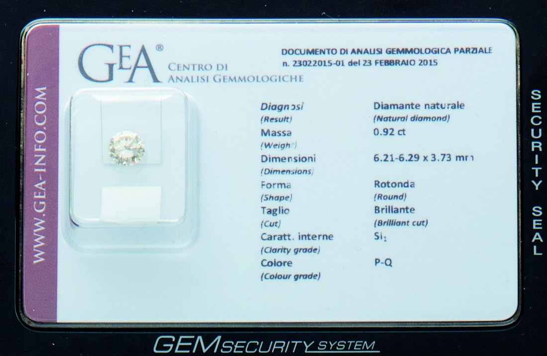 Brillante in blister, cts. 0.92 (1 of 3)