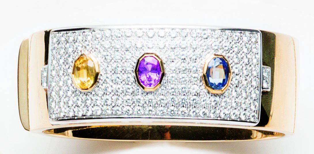 Bracciale rigido in oro giallo 18 ct (1 of 1)