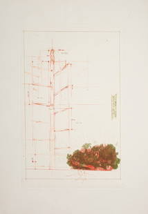 Piero Guccione (Scicli 1935): Limite di propriet , 1965 acquaforte acquatinta, es. non numerato, cm 49 x 31,5 (cm 70 x 50 misure del foglio), (sc)_x000B_Firma e data a matita in basso a destra_x000B__x000B_Property's boundary,