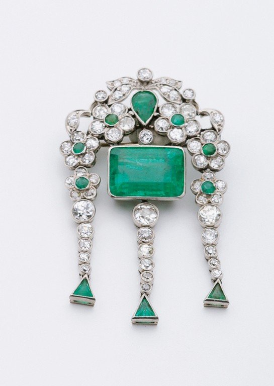 Spilla in platino, primi del Novecento (1 of 4)