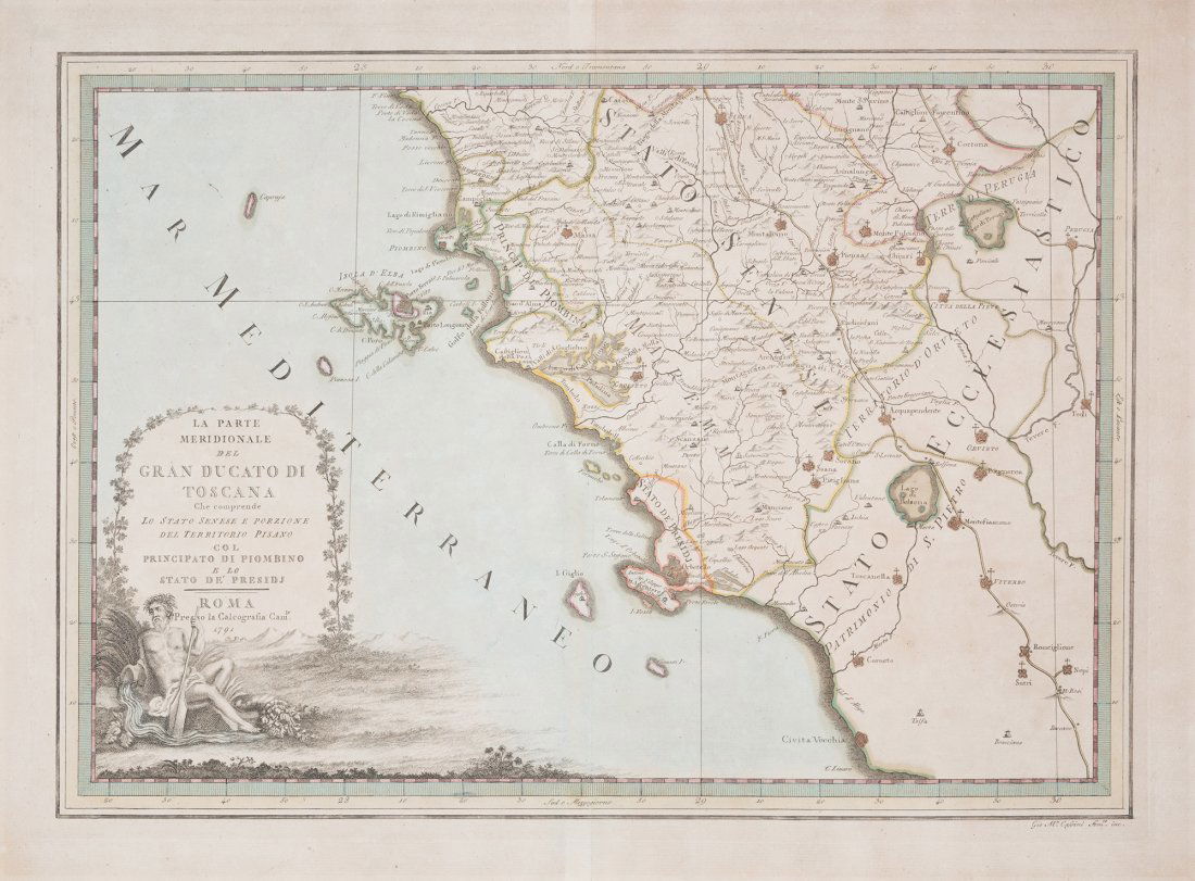 Toscana - Cartografia - Cassini Giovanni Maria (1 of 1)