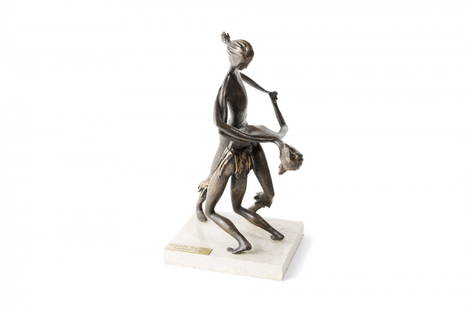 Gianni Manni: bronzo patina bruna, cm 28 x 25 x 15 Lambda, 1992 brown glazed bronze, cm 28 x 25 x 15