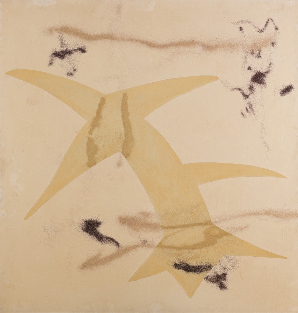 Giulio Turcato (Mantova 1912 - Roma 1995): olio e tecnica mista su tela posta su tavola, cm 125 x 120 Opera registrata presso l’Archivio Turcato con il n° EP210823BM10QB come iscritto al verso della telaAutentica dell’Archivio Turcato su