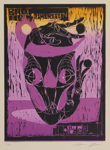 Aaron Curry (Texas 1972): Bad dimension , 2009 serigrafia a colori, es. 5/40, cm 61,5 x 45,5 (cm 89,5 x 64 misure del foglio), (sc) Firma a matita in basso a destra Tracce di adesivo al verso del margine superiore Opera