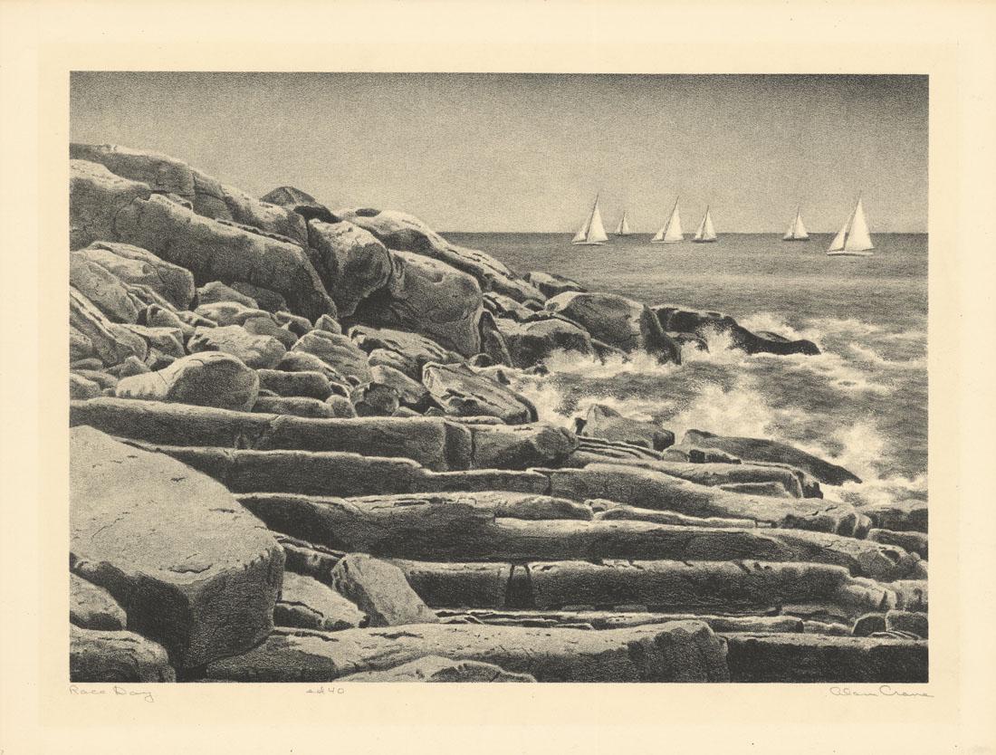 Alan Crane, Race Day, Lithograph (1 of 3)