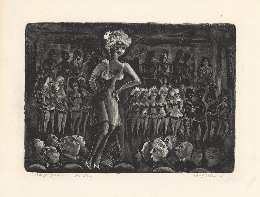 Adolf Dehn,  The Star, Original Lithograph (1 of 3)