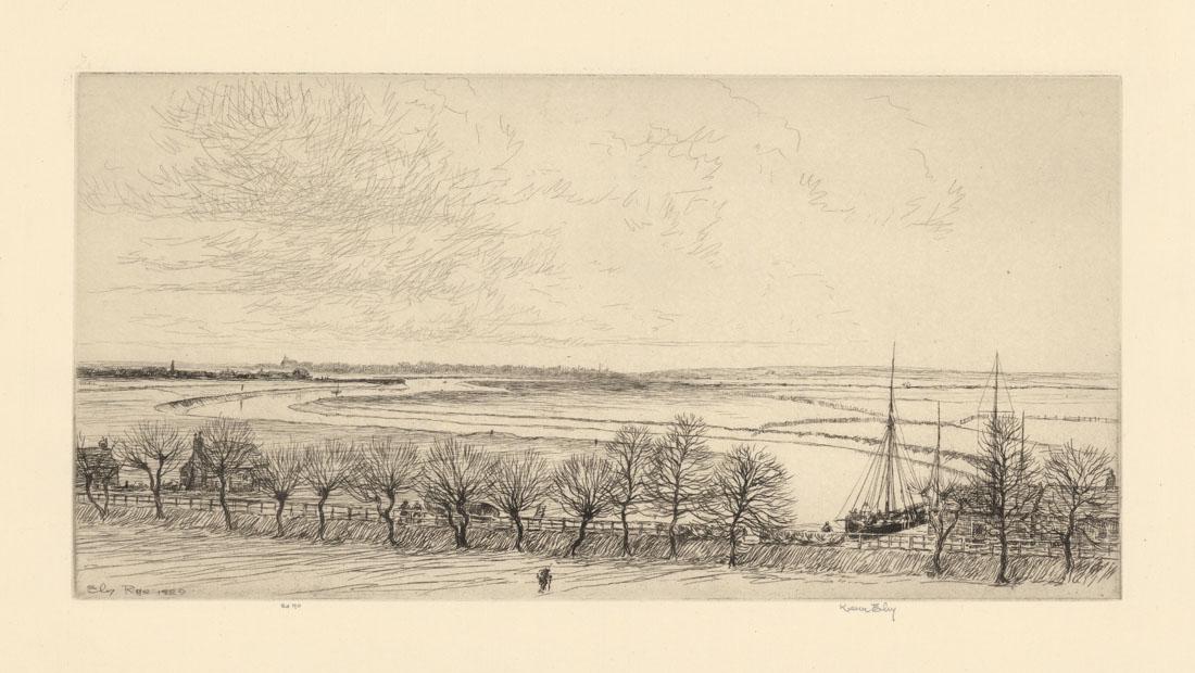 Kerr Eby,  Rye Marshes, Etching (1 of 3)