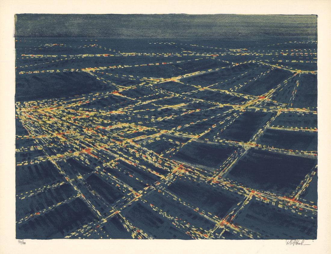 Richard Florsheim, Night Flight, Color Litho (1 of 3)