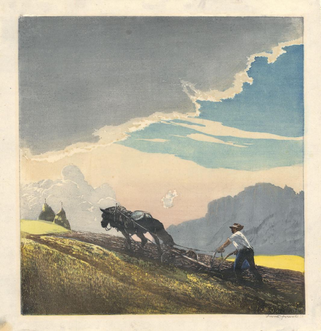 Hans Frank, Original Color Woodcut (1 of 2)