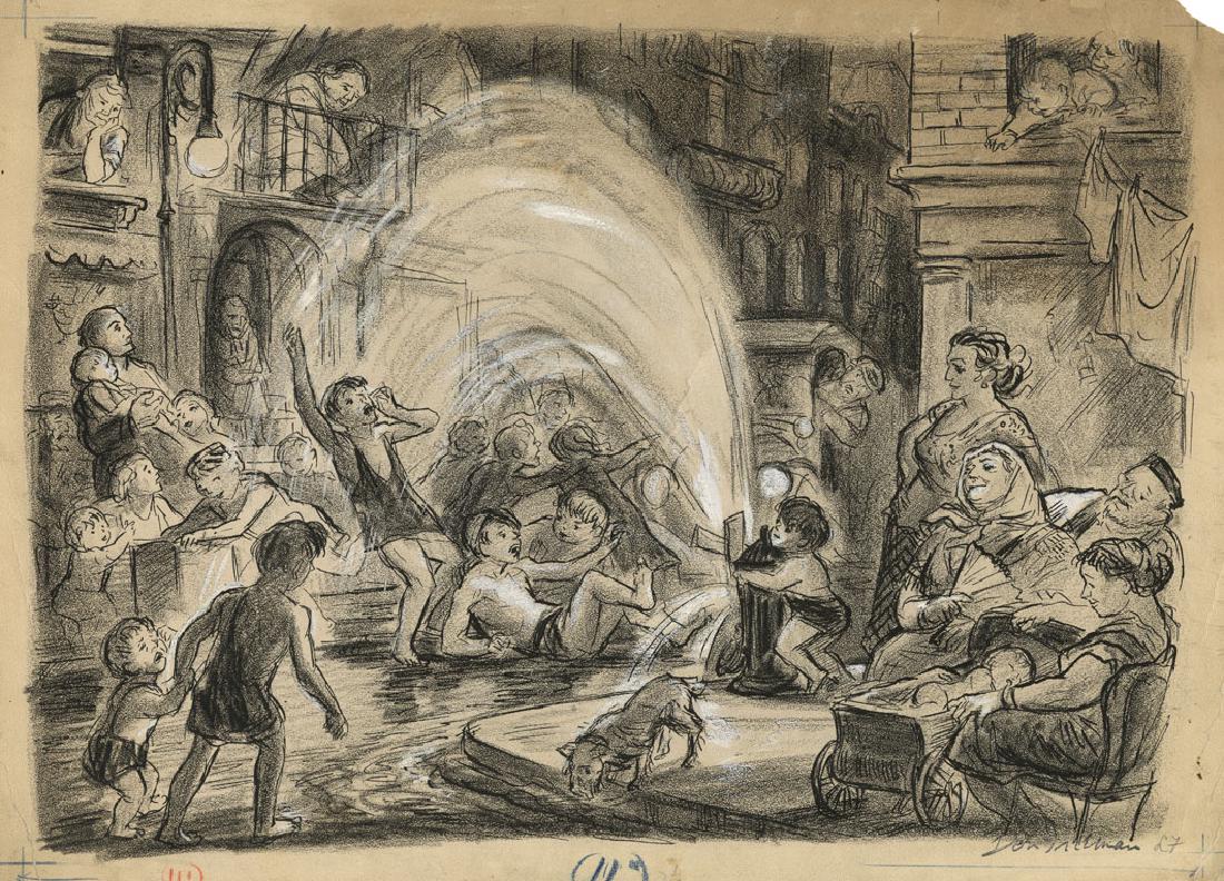 Don Freeman, City Scene, Original Drawing (1 of 2)