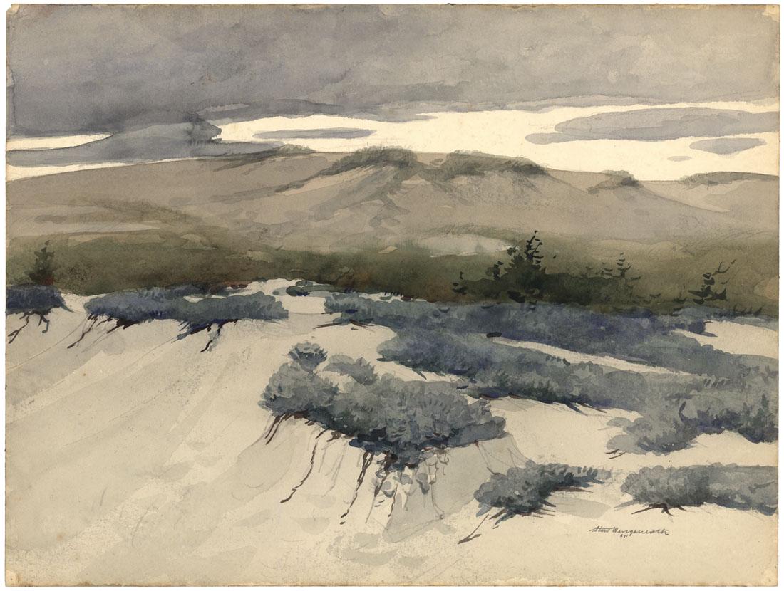 Stow Wengenroth, Dune (untitled), Watercolor (1 of 2)