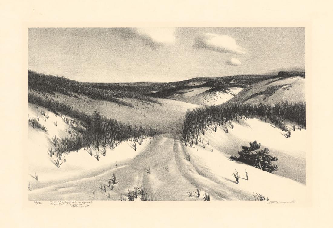 Stow Wengenroth,  Sand Dunes , Lithograph (1 of 3)