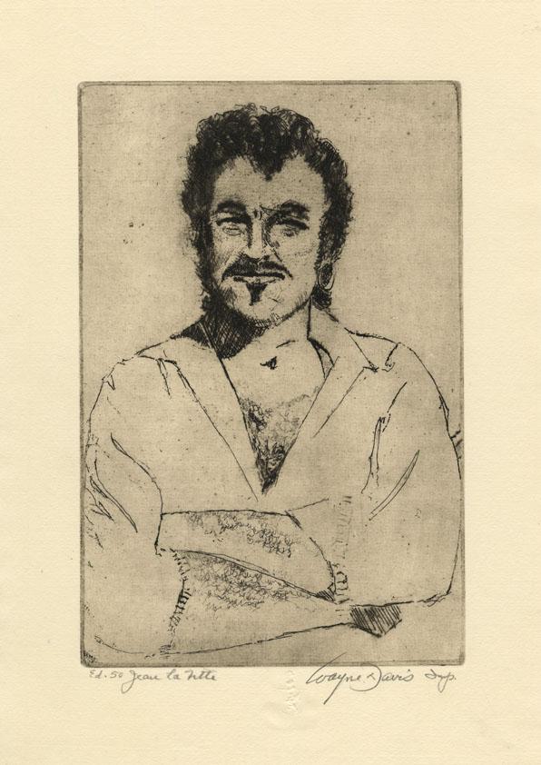 Wayne Davis, Jean Lafitte, Etching (1 of 3)