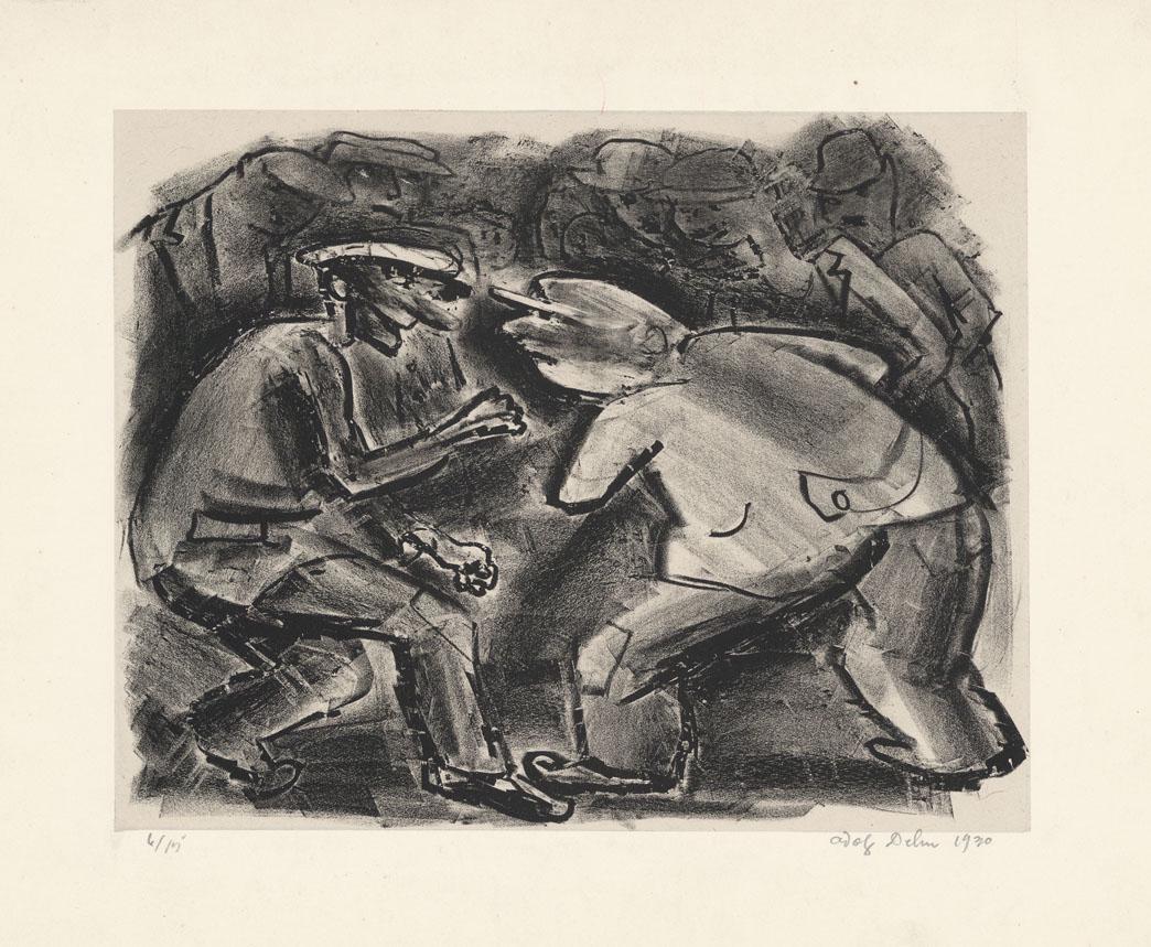 Adolf Dehn, Fight, Lithograph (1 of 3)
