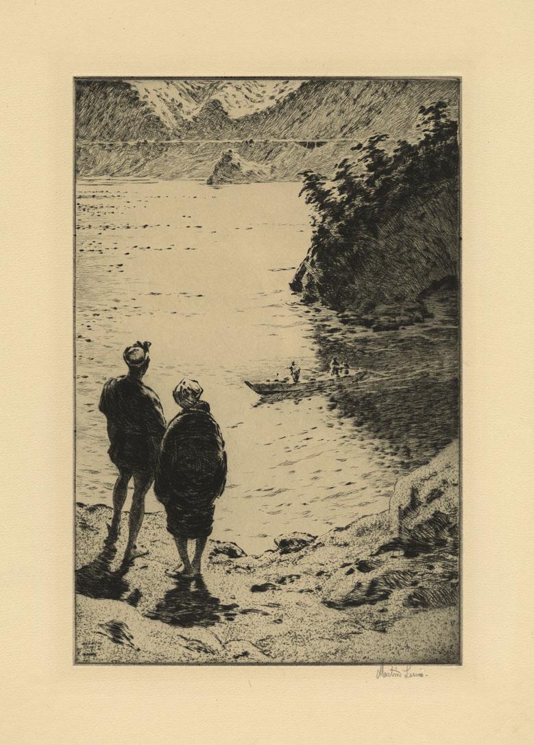 Martin Lewis, Road to Ajiro, Drypoint (1 of 2)