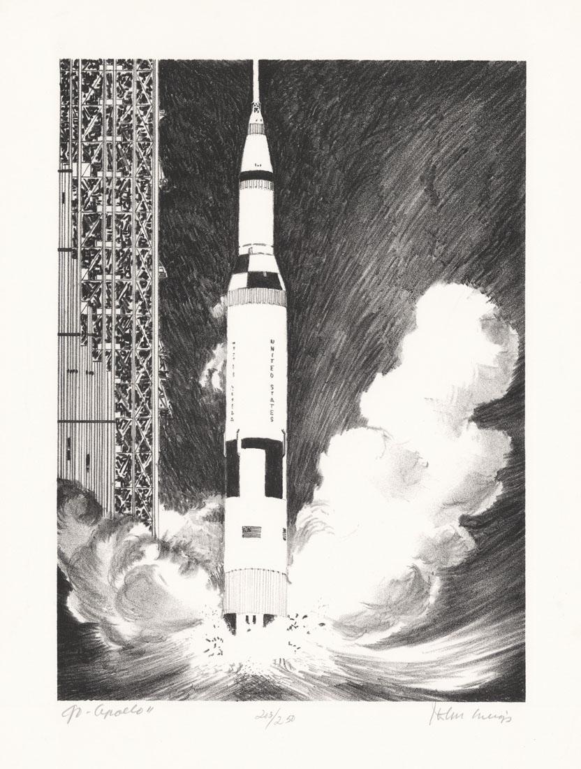John Meigs, Lithograph, Go Apollo 11 (1 of 4)