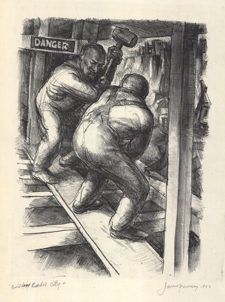 James Penney, Builders, Radio City, Lithograph (1 of 3)