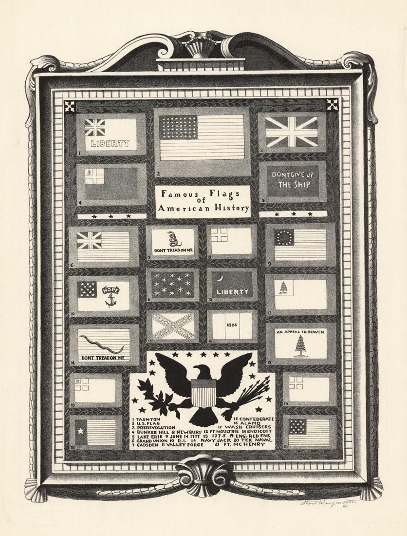 Stow Wengenroth, Flag Panel, Lithograph (1 of 2)