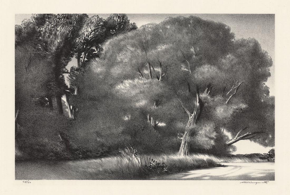 Stow Wengenroth, Willow Lane, Lithograph (1 of 3)