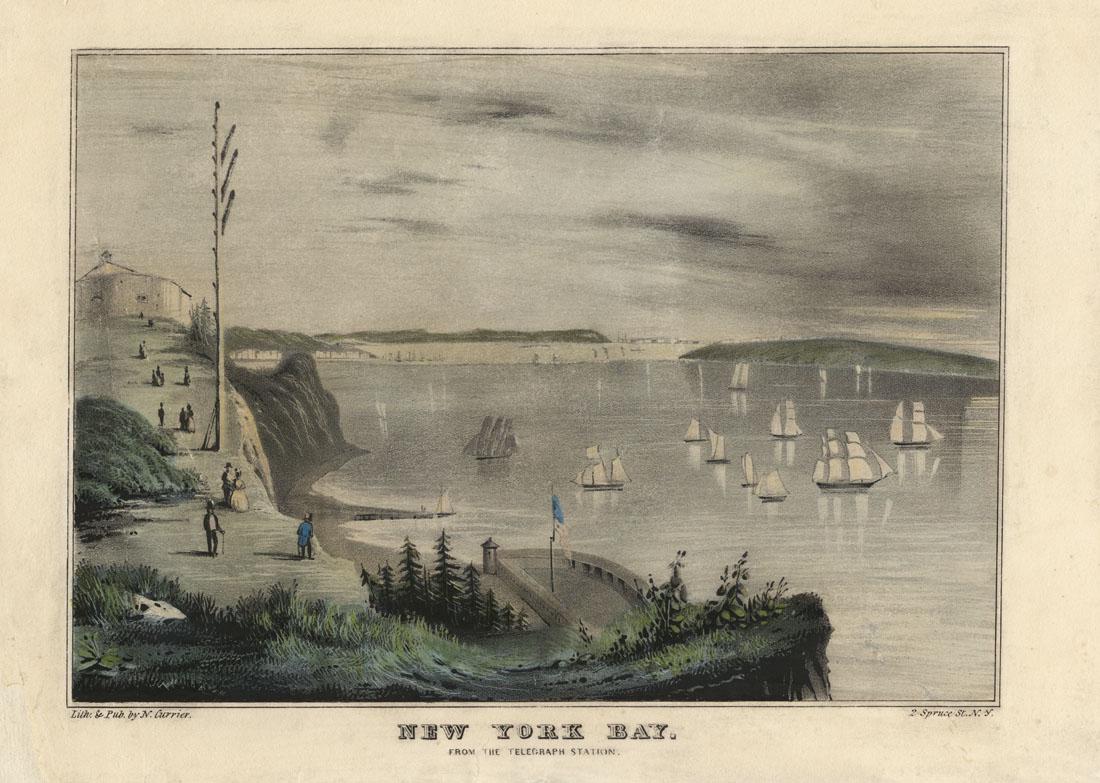 N. Currier - New York Bay - Lithograph (1 of 4)