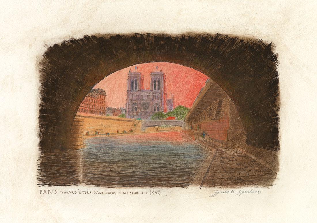 Gerald Geerlings, Norte Dame, Lithograph (1 of 3)