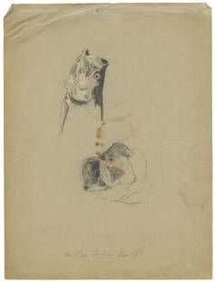 Charles Mielatz, Tarpon, drawing: Title: Tarpon. Charles F. Mielatz (1864-1919) Pencil drawing, c.1915. Unsigned. Titled in pencil. Image size 12 13/16 x 9 11/16" (32.6 x 24.6 cm) . Charles Frederick William Mielatz was born in Br