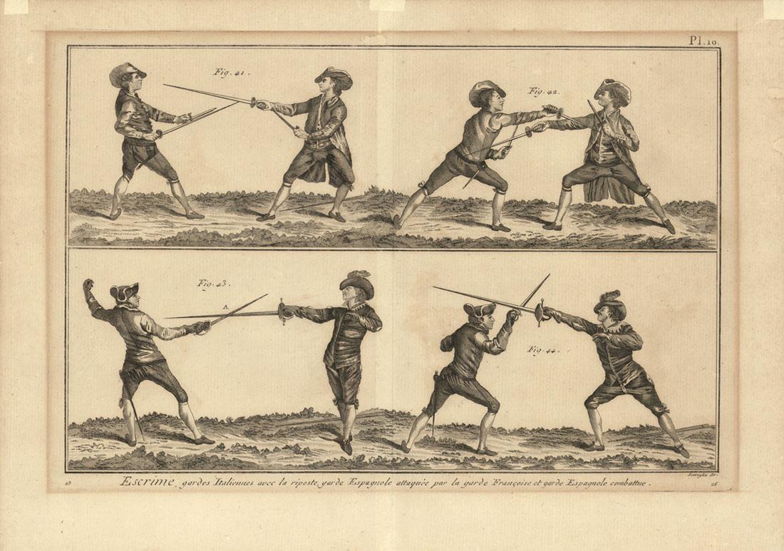 Deomenico Tremamondo, 1763 Fencing engraving (1 of 3)