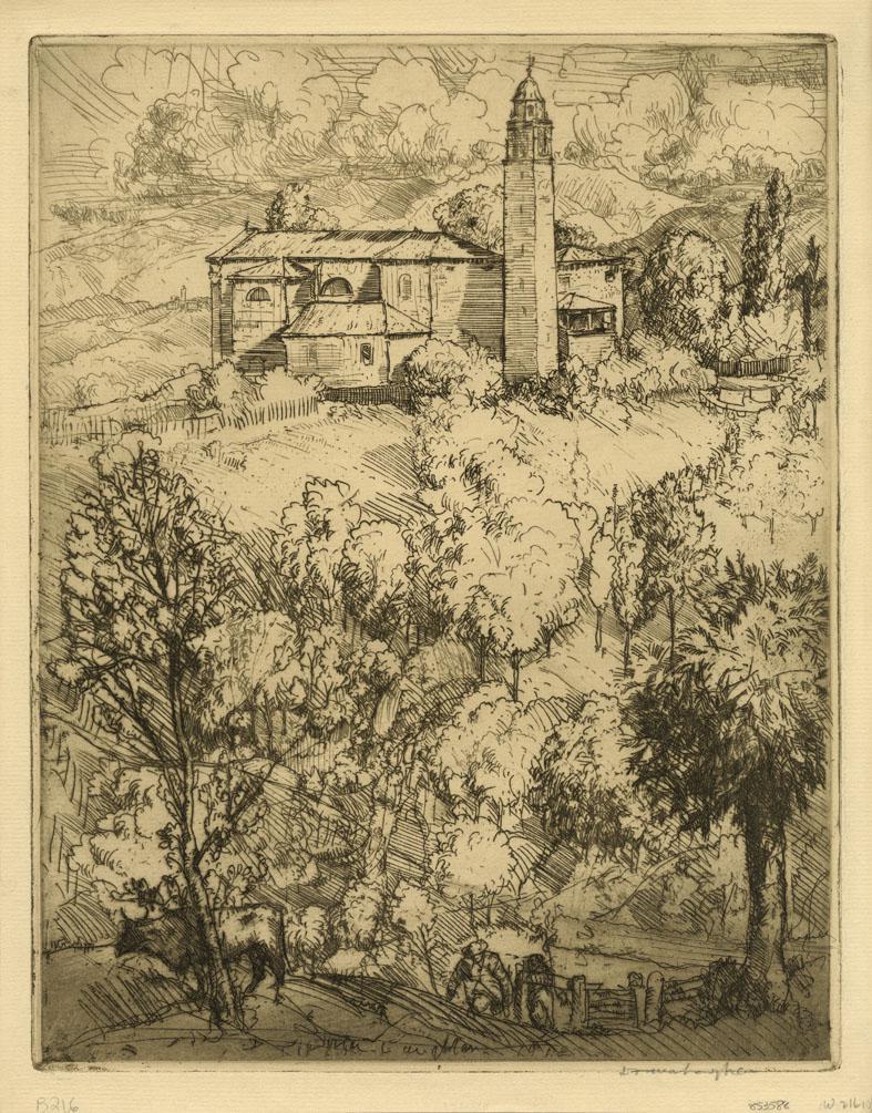 Donald Shaw MacLaughlan, Madonna of the Hills: Title: Madonna of the Hills. Artist: Donald Shaw MacLaughlan (1876 -1938) Medium: Etching, 1913. Edition not noted. First state of two. Signed in pencil. Signed and dated within the plate. Image s