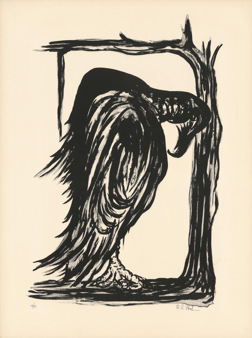 Richard Florsheim, Vulture, Lithograph (1 of 3)